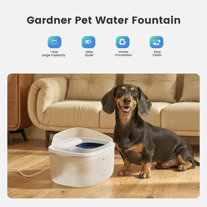 Gardner Pet 1 Gallon Pet Water Fountain, Vortex Dog Water Dispenser, Ultra - Image 9