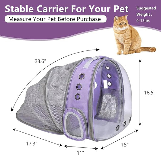 Cat Backpack Carrier Back Expandable Bubble Pet Carrier Backpack - Image 2