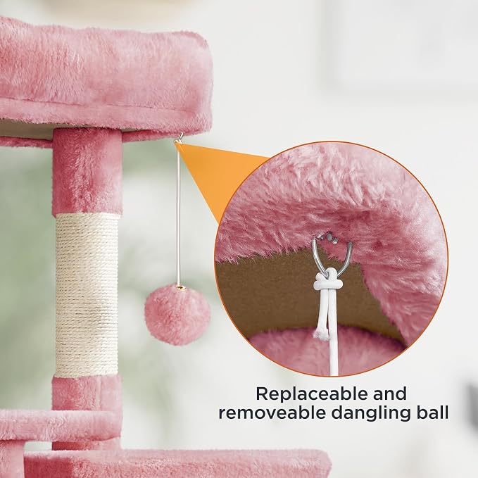 Yaheetech Cat Tree Cat Tower, 63in Multi-Level Kitten Tree w/Sisal-Covered - Image 5
