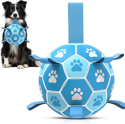 QDAN Dog Toy Balls, Premium Dog Soccer Ball by QDAN