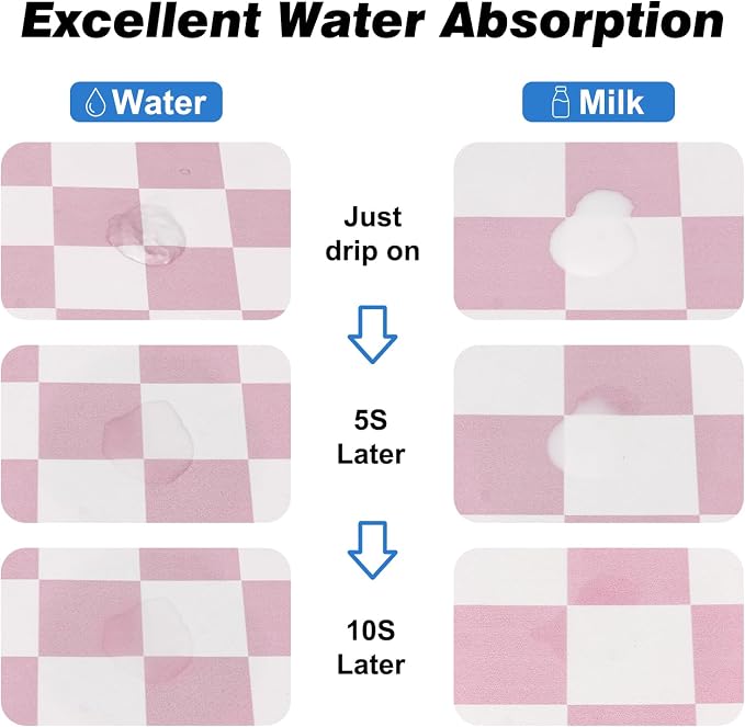 Checkered Dog Food Mat, Absorbent Leak-Proof Pet Feeding Mat, Quick Dry Cat - Image 4