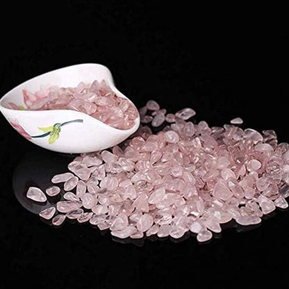 JOHOUSE Rose Quartz Crystals, 1lb Pink Crushed Rose Quartz Chips Bulk Tumbled - Image 7