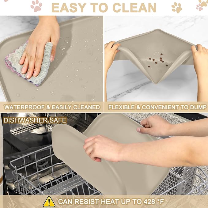 Silicone Pet Food Mat with Raised Edge - Image 6