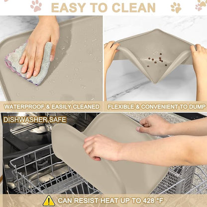 Silicone Pet Food Mat with Raised Edge - Image 6