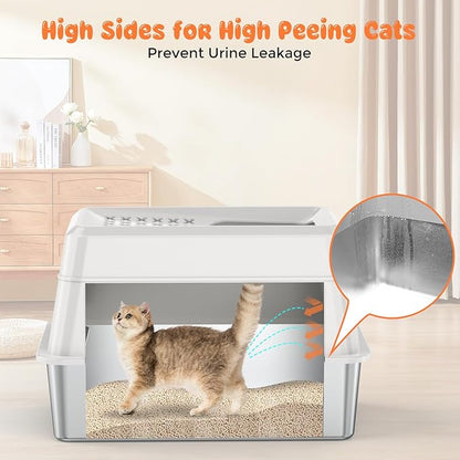 URPOWER Stainless Steel Cat Litter Box - Image 2