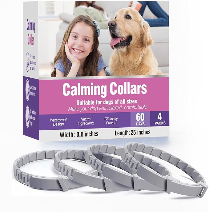 Calming Collar for Dogs 4 Packs Dog Pheromone Calm Collars Relief Anxiety by Tcllka