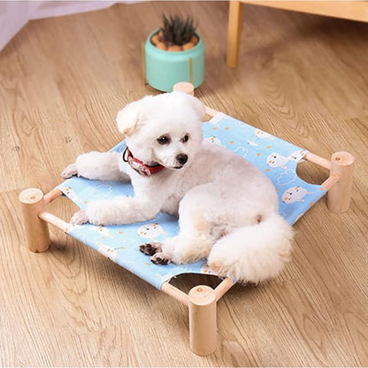 Pozico Cat & Dog Hammock Bed – Wooden Elevated Pet Cot - Image 2