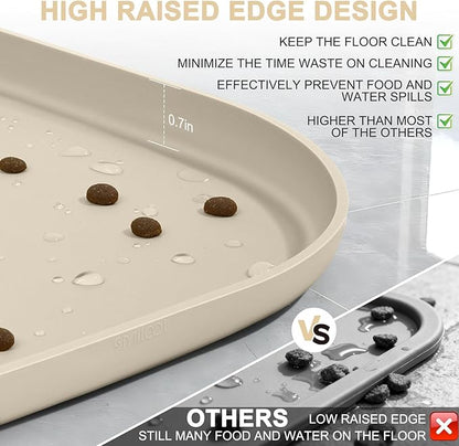 Silicone Pet Food Mat with Raised Edge - Image 4