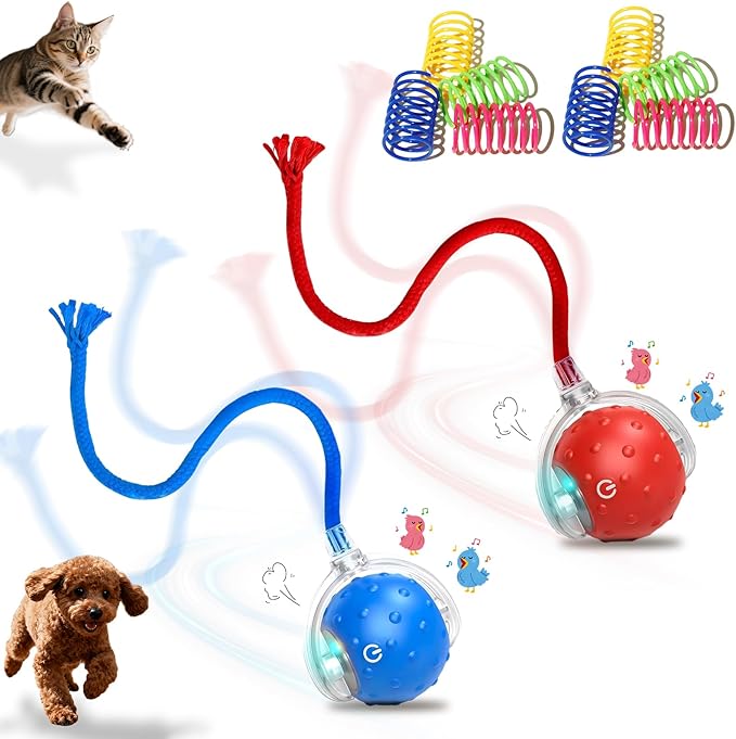 2-Pack Interactive Cat Toys Ball by Petayouj