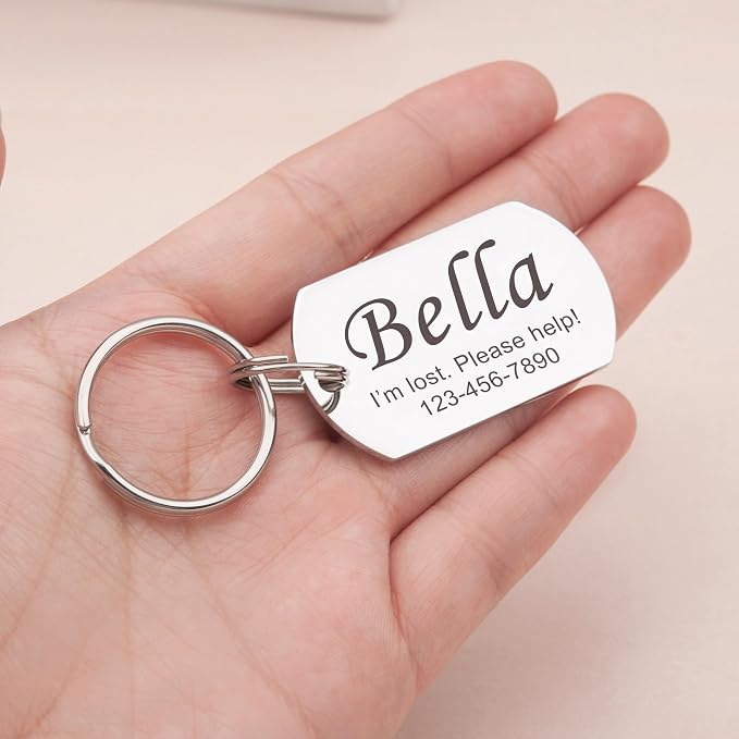 Anavia Personalized Pet ID Tags, Stainless Steel Glossy Laser Engraved Dog Cat - Image 6