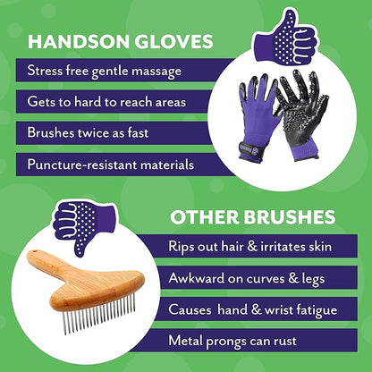 H HANDSON Pet Grooming Gloves - Image 6