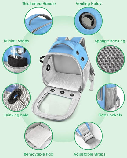 Guinea Pig Carrier Backpack, Portable Rabbit Travel Carring Bag - Image 3