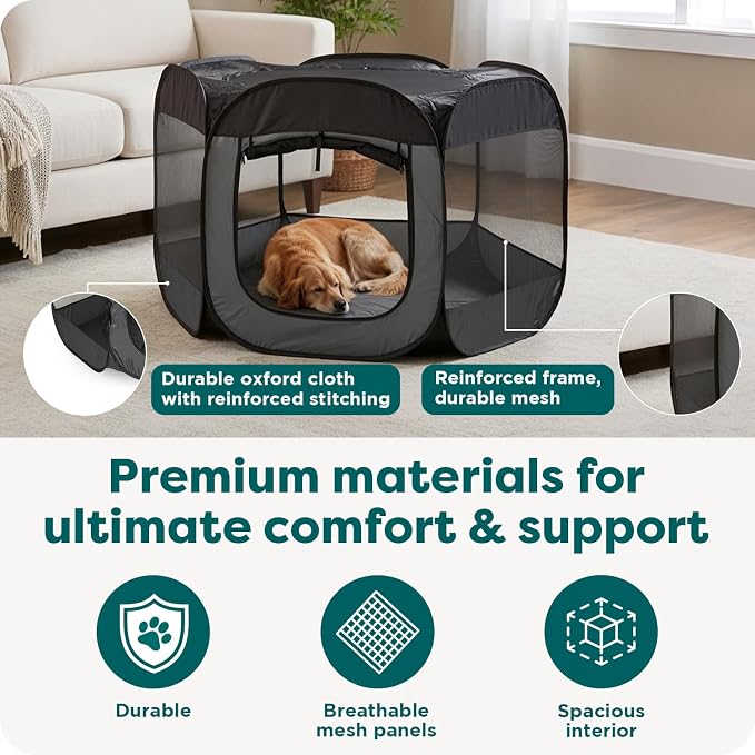 FurHaven Portable Pet Playpen for Dogs & Cats, Foldable Indoor Kitten Playpen - Image 5