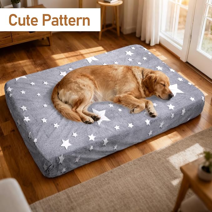 Flannel Waterproof Dog Bed Covers Replacement Washable, Elastic Edged Dog Bed - Image 5