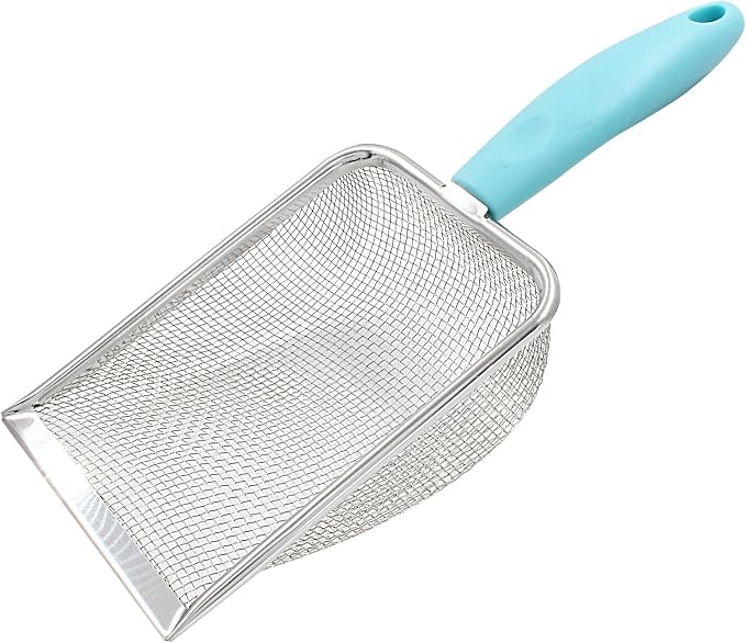 Hordion Cat Litter Scoop Stainless Steel Mesh Scooper, 2mm Mesh Non-Stick by Hordion