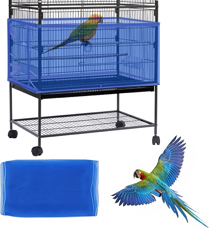 Daoeny Large Bird Cage Cover, Bird Cage Seed Catcher, Adjustable Soft Airy by Daoeny