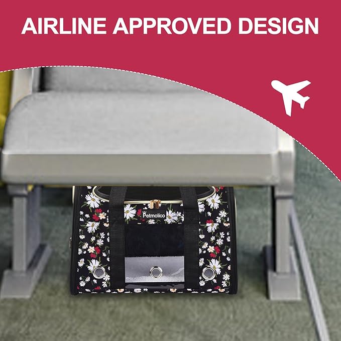 Petmolico Cat Carrier Dog Carrier, Airline Approved Soft Pet Travel Carrier - Image 7