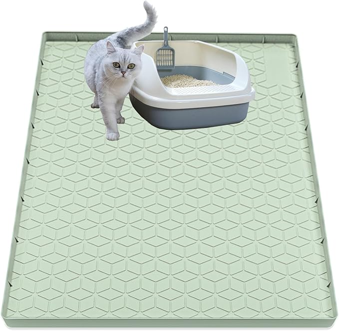 Cat Litter Mat, Silicone Large Cat Litter Trapping Mat by Jacooxi