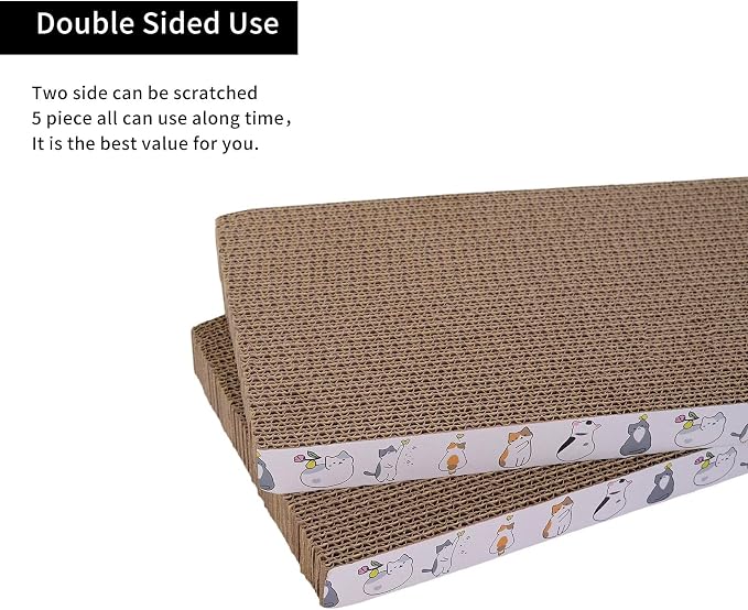 5 Packs cat Scratcher Toys Reversible Scratching Post Board - Image 3