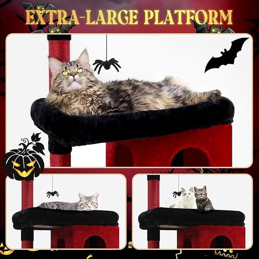 Globlazer Heavy Duty Gothic Cat Tree, 72in Large Cat Tower - Image 2