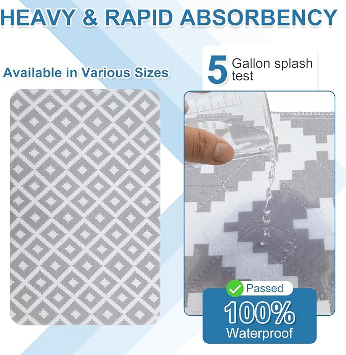 OUTCREATOR® Washable Bed Pads 34" x 36", Incontinence Mattress Protector - Image 2