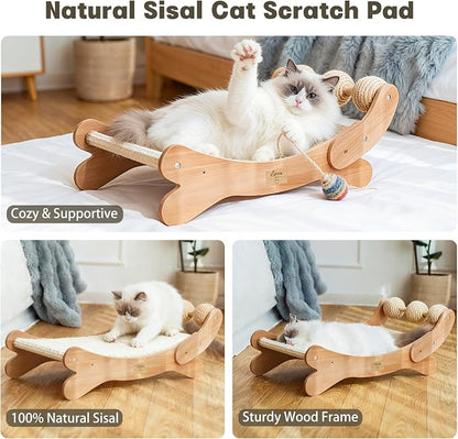 Sisal Cat Scratcher Bed with 3 Toy Balls - Image 4