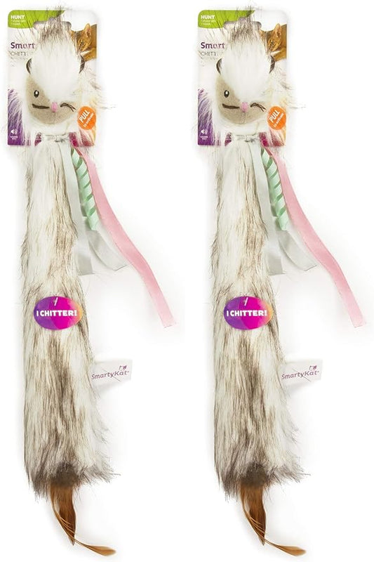 SmartyKat Chitter Critter Squirrel Electronic Sound Plush Kicker Cat Toy by SmartyKat