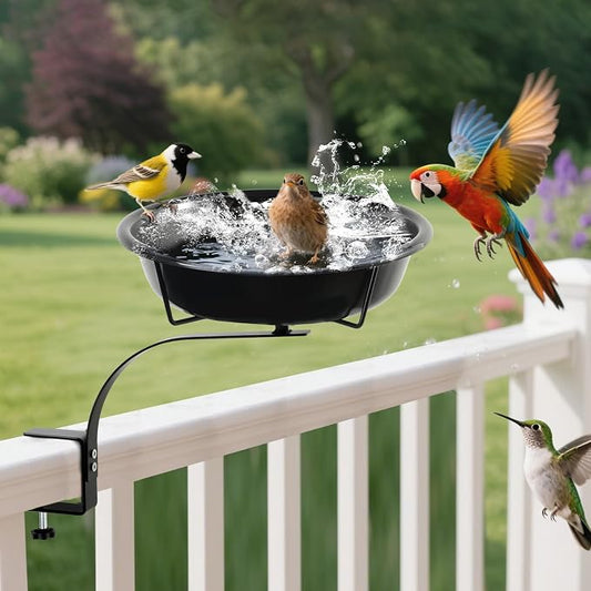10.6-Inch Bowl Deck Mounted Bird Bath by Unknown