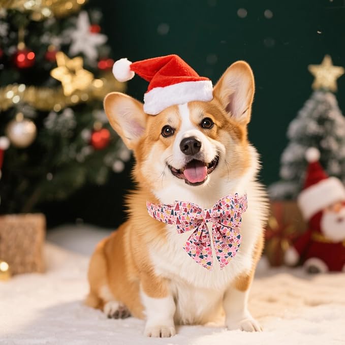 Christmas Dog Collar with Bow Tie, Adjustable Pet Collar with Cute Xmas Tree - Image 5