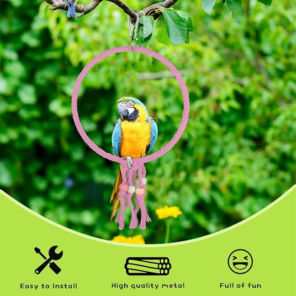 Bird Swing, 20 CM Diameter Hanging Parrot Swing - Image 2