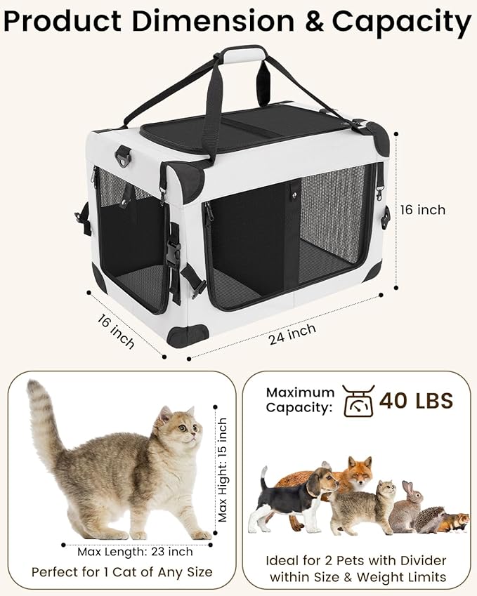Extra Large Cat Carrier for 2 Cats - Image 2