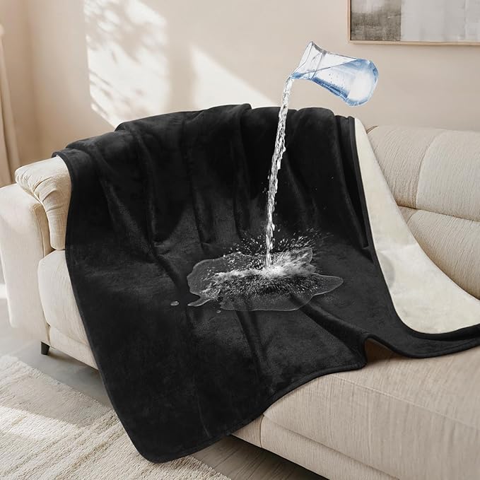 LOOBANI Waterproof Dog Blanket for Couch: Reversible Flannel Bed Blanket for by LOOBANI