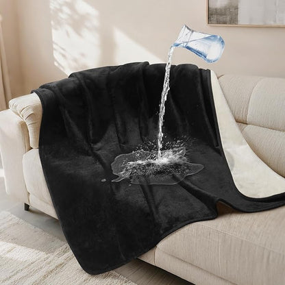 LOOBANI Waterproof Dog Blanket for Couch: Reversible Flannel Bed Blanket for by LOOBANI