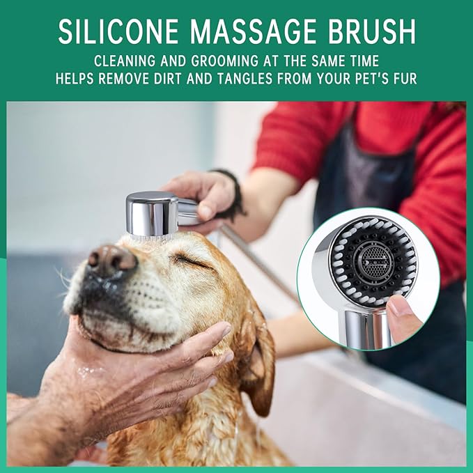 3 Mode Dog Shower Attachment, High Pressure Handheld Sprayer - Image 3