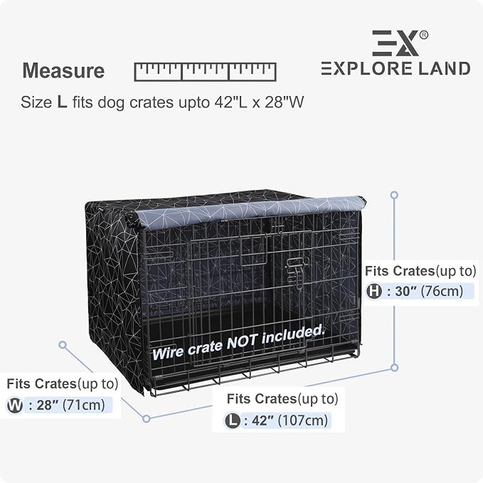 Explore Land Pattern Dog Crate Cover - Image 2