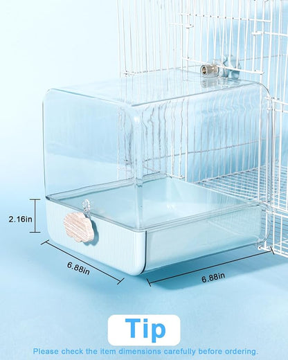 Hanging Bird Bath for Cage, 3 in 1 Multifunction Bird Bath/Bowl/House, Bird - Image 3
