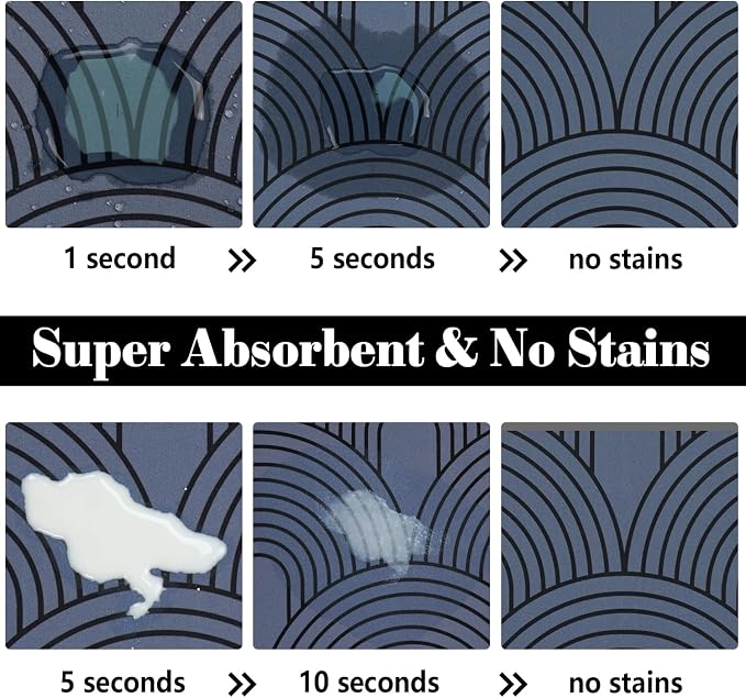 Dog Food Mats for Floors Absorbent, Pet Cat Food Mat - Image 2