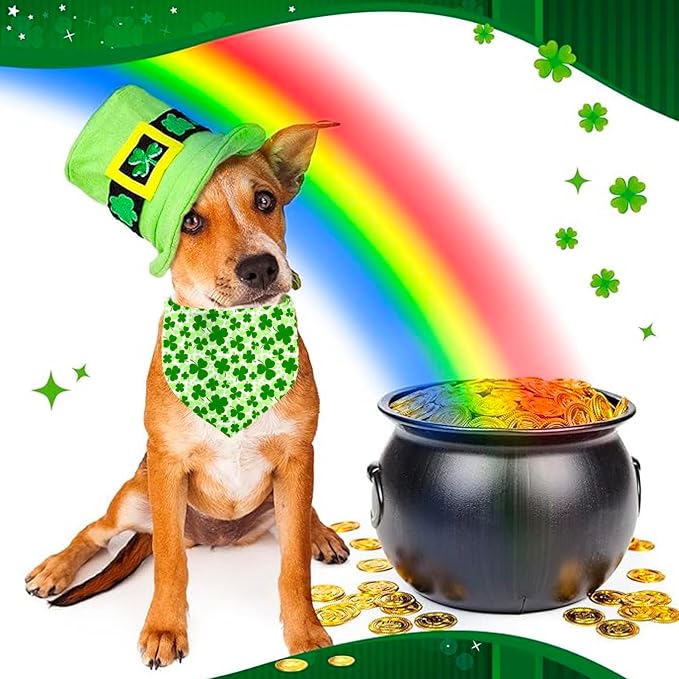 St. Patrick's Day Dog Bandana, 2 Pack Adjustable Holiday Party Pets Saint - Image 6