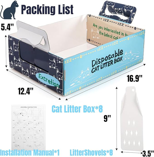 Hiceeden 8 Pcs Disposable Litter Box - Image 2