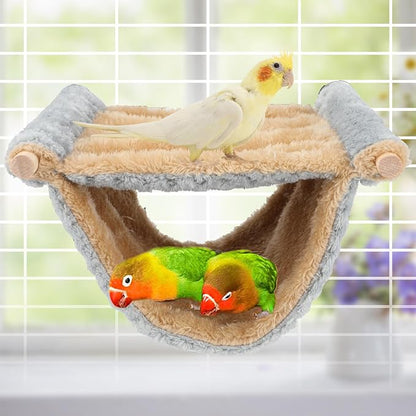 BWOGUE Winter Warm Bird Nest Bed Hanging Hammock Snuggle Hut Parrot House Tent - Image 7