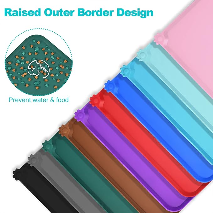 Silicone Waterproof Dog Cat Pet Feeding Mats, Non Slip, Easy Clean Pet Dog Cat - Image 4
