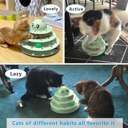 UPSKY Cat Toy Roller 3-Level Turntable Cat Toy Balls - Image 6