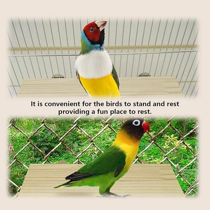 2Pcs Solid Wood Parrot Stand and Small Animal Climbing Platform - Image 5