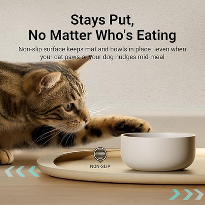 DownyPaws Cat Food Mats for Floors Waterproof, BPA Free Silicone Pet Food Mat - Image 7