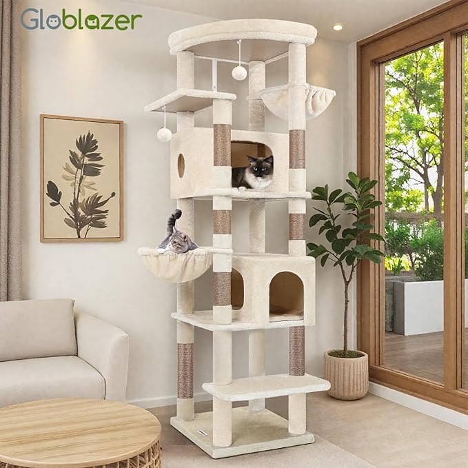 Globlazer Heavy Duty Cat Tree, 74in Sturdy Cat Tower - Image 5