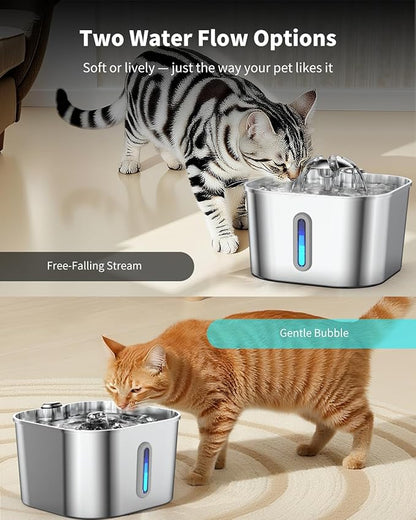 Cat Water Fountain Stainless Steel, 2.2L/74oz Cat Fountain - Image 7