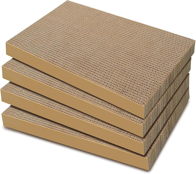 AGYM Cat Scratchers 4 Packs Refill Cat Scratching Pad Cardboard by AGYM