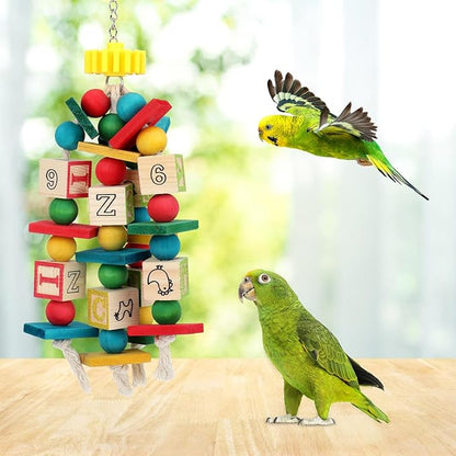 Rypet Wood Bird Chewing Toy for Cage, Wooden Birds Cage Toys for Helping Trim - Image 4