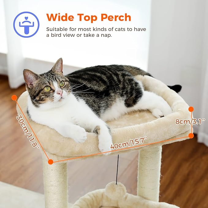 PEQULTI Cat Tree Cat Tower for Indoor Cats - Image 2