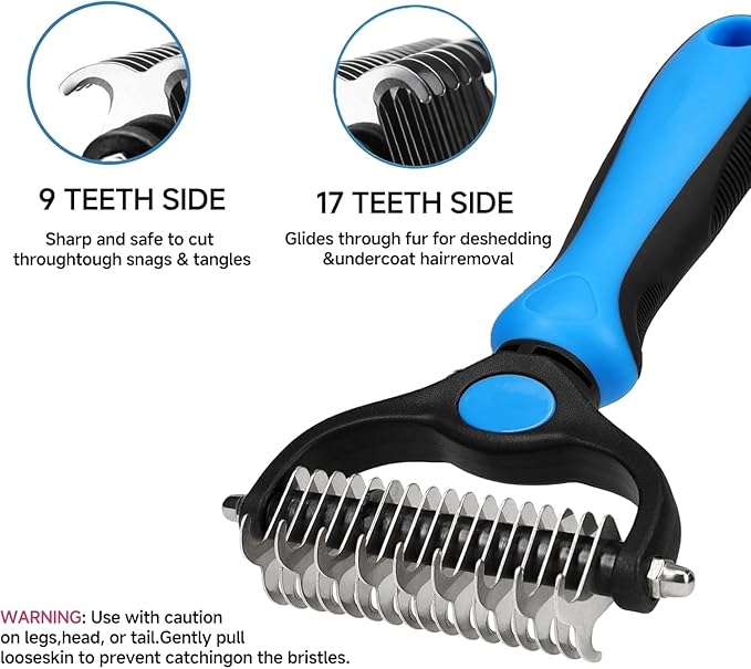 5-in-1 Pet Grooming Kit: Deshedding Rake, Nail Clipper, Grooming Gloves & - Image 4